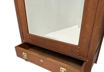 Arts & Crafts One-Door Armoire or Wardrobe Onder den Sint Maarten Style, 1900s